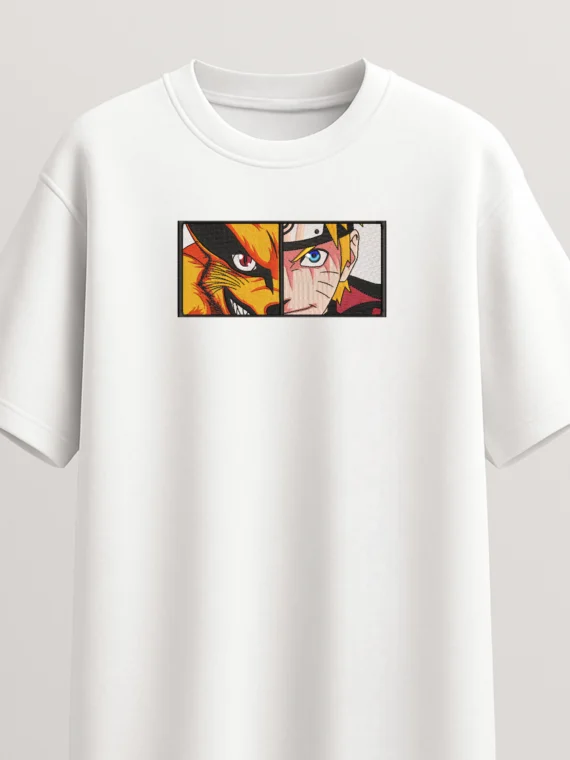 Naruto and Kurama Split Oversized Tee.